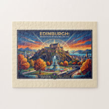Edinburgh Schotland Vintage Reisposter