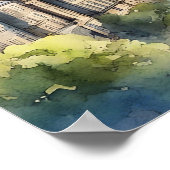 Edinburgh Scotland Castle Waterverf reizen Poster (Hoek)