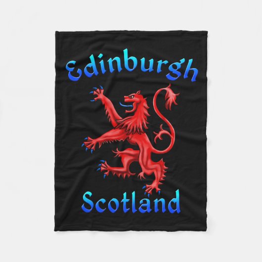 Edinburgh Scotland Lion Rampant Scottish Flag Fleece Deken (Voorkant)