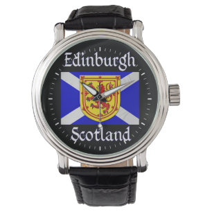 Edinburgh Scotland Lion Rampant Scottish Flag Horloge