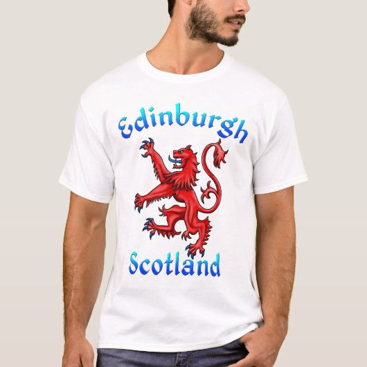 Edinburgh Scotland Lion Rampant Scottish Flag T-shirt (Voorkant)