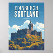 Edinburgh Scotland Reizen Poster (Voorkant)