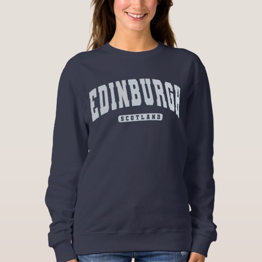Edinburgh Scotland Varsity College Style Sweatshir Trui (Voorkant)