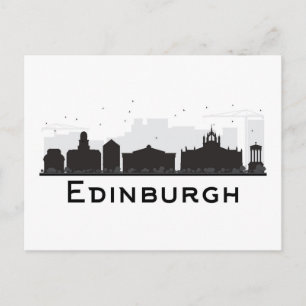 Edinburgh Scotland Zwarte en witte veldlijn Briefkaart