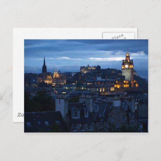 Edinburgh Skyline Briefkaart (Voorkant / Achterkant)