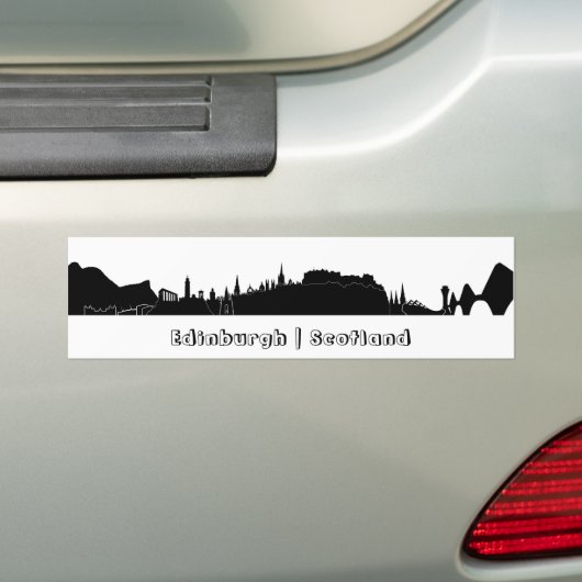 Edinburgh Skyline Bumpersticker (Op auto)