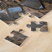 Edinburgh skyline van daktop, uitzicht van arealen legpuzzel (Zijkant)