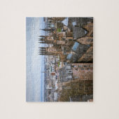 Edinburgh skyline van daktop, uitzicht van arealen legpuzzel (Verticaal)