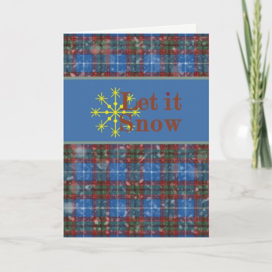 Edinburgh Tartan Holiday Card Feestdagen Kaart (Voorkant)