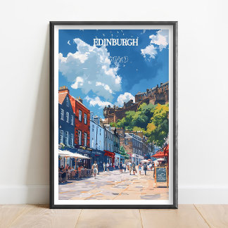 Edinburgh Travel Poster Royal Mile Edinburgh Print