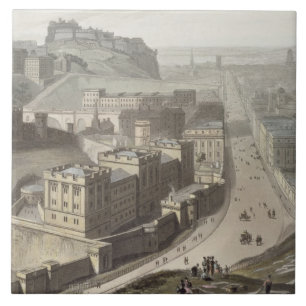 Edinburgh, uit Calton Hill, uit 'A Voyage Around Tegeltje