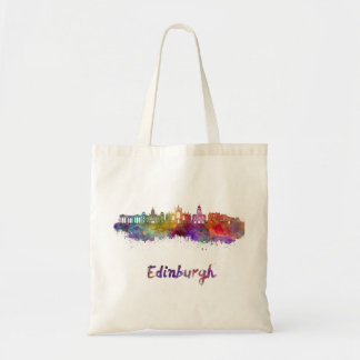 Edinburgh V2 skyline in waterverf Tote Bag