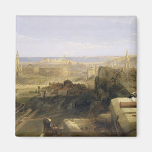 Edinburgh van het kasteel, 1847 (olie op canvas) magneet