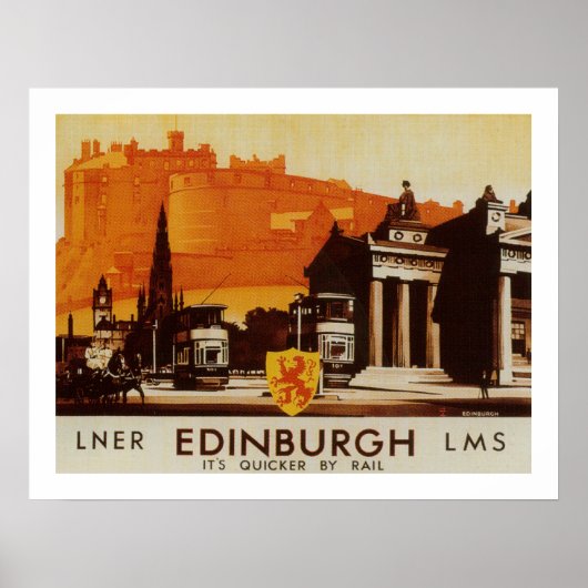 Edinburgh via LNER Rail Poster (Voorkant)