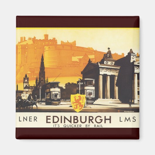 Edinburgh via LNER Rail Poster Magneet (Voorkant)