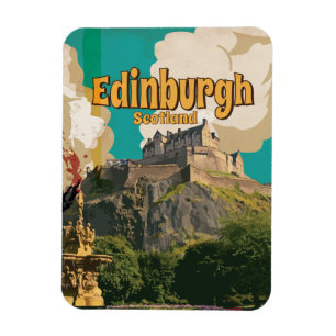 Edinburgh Vintage Reisposter Magneet