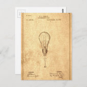Edison Bulb Patent Briefkaart (Voorkant / Achterkant)