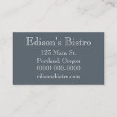 Edison Light Bulbs Visitekaartje (Achterkant)