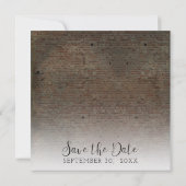  Edison Lights Brick Industrial Warehouse Save The Date (Achterkant)