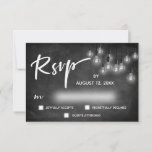 Edison Lights Chalkboard Moderne Calligraphie RSVP<br><div class="desc">Dans ce joli design sur le thème du mariage, j'ai utilisé une police de calligraphie élégante et moderne pour créer une maquette de typographie blanche avec "RSVP" et "m". De part et d'autre, l'arrière - plan était couvert d'une image représentant un tableau de bord texturé. Superposition qui est un amas...</div>