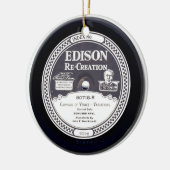 "EDISON Re-Creation" Antiek mini Record Ornament (Links)