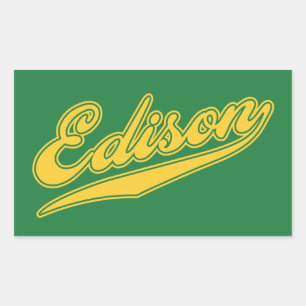 Edison Script Rechthoekige Sticker