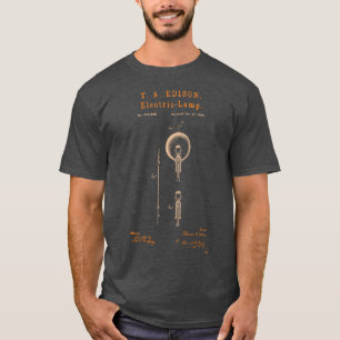 Edison's elektrische-lampuitvindingskool t-shirt