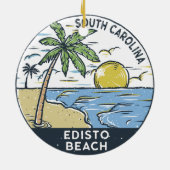 Edisto Beach South Carolina  Keramisch Ornament (Achterkant)