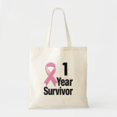Edit-the-Year Borstkanker - 1 jaar Tote Bag (Voorkant)