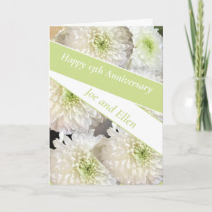 Editable 13th Wedding Jubileum Kaart