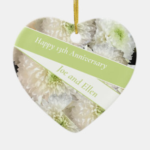 Editable 13th Wedding Jubileum Keramisch Ornament