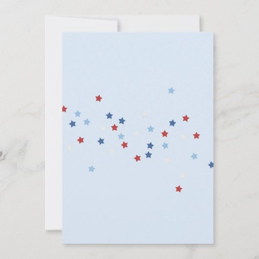 EDITABLE 4th of July 1st Birthday Invitation Patri Kaart (Achterkant)