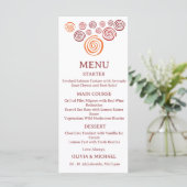 Editable Abstract African Shape Ethnic Wedding  Menu (Staand voorkant)