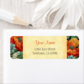 Editable Address Elegant Poppy Cornflower Labels (Insitu)
