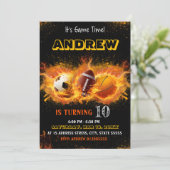 Editable All Star Sports Invitation Anniversaire (Debout devant)