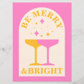 Editable, amusant avec des couleurs vives menu Noë (Devant)