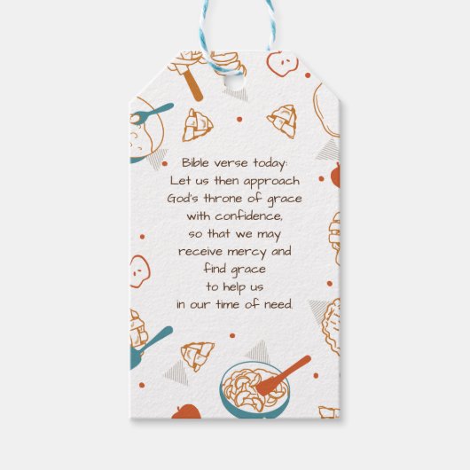 Editable Apple Pie Quottes Gift Labels Cadeaulabel (Voorkant)