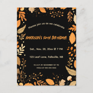 Editable Automne Anniversaire Invitation