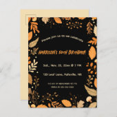 Editable Automne Anniversaire Invitation (Devant / Derrière)