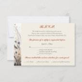 Editable Automne Breeze Fleurs sauvages Cartes RSV (Devant)