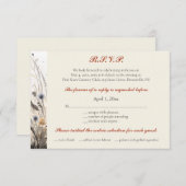 Editable Automne Breeze Fleurs sauvages Cartes RSV (Devant / Derrière)