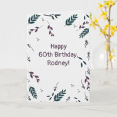 Editable Autumn Leaves Kaart (Gele Bloem)