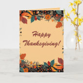 Editable Autumn verliest Thanksgiving Kaart (Gele Bloem)