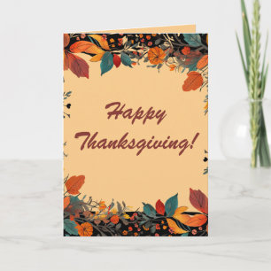 Editable Autumn verliest Thanksgiving Kaart