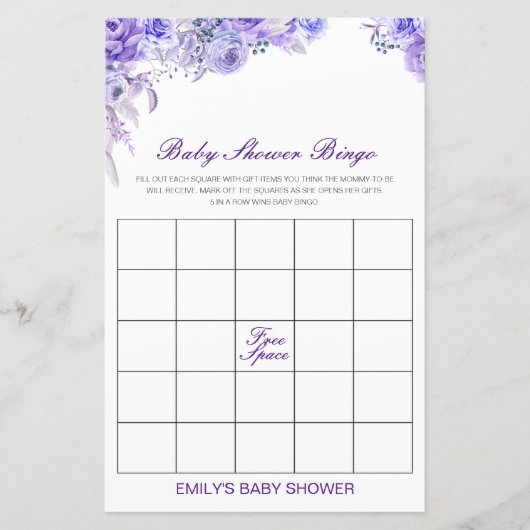Editable Baby Bingo Baby shower Game PRINTED (Voorkant)