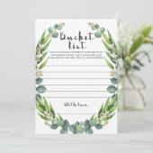 Editable Baby Bucket List Cards Greenery (Staand voorkant)