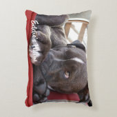 Editable Baby Pitbull Puppy Accent Kussen (Voorkant(Verticaal))