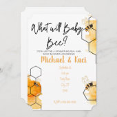 EDITABLE, baby shower, gender reveal, invitation (Devant / Derrière)