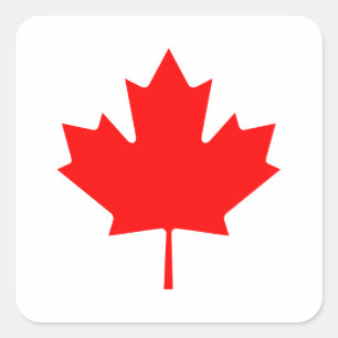 Editable Background Color, Canada Flag Souvenir Vierkante Sticker