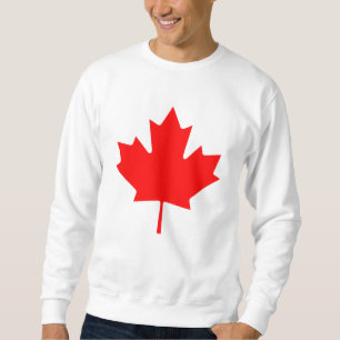 Editable Background Red Canada Maple Leaf Souvenir Trui